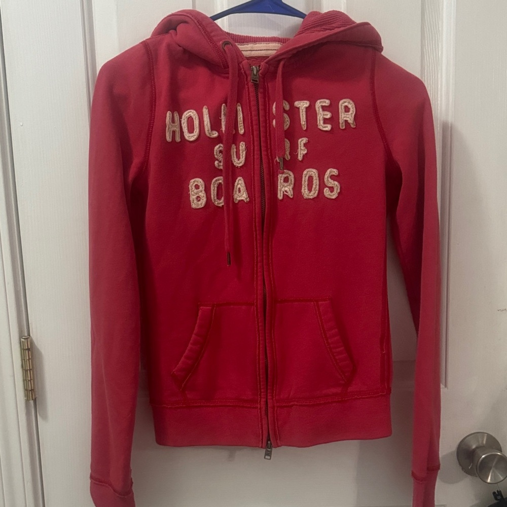 Hollister Pink Zip-Up Hoodie